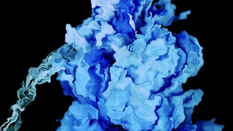 Organic Motion: Texture Inspired by the Flowing Nature of Acrylic Paint Stock Footage 264087849