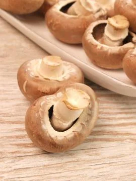 Organic mushrooms Stock Photos