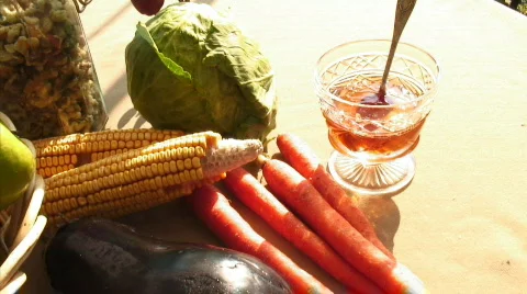 Organic natural foods Stock Footage
