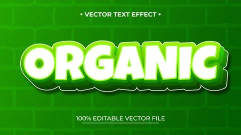 Organic Nature Text Effect Editable Premium Vector イラスト素材