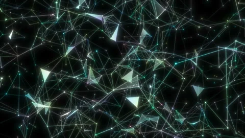 An organic network rotating in space transmits and forms signals. Stock Footage 104679818