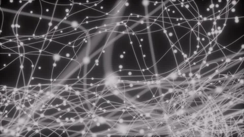 Organic Neural Glowing Network 3D Animation Stock Footage 280073851