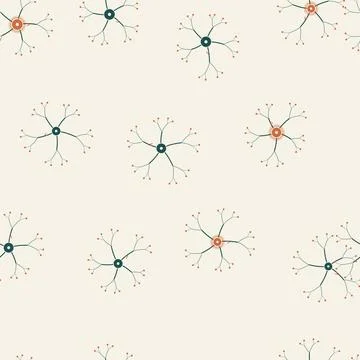 Organic Neural Synapse Seamless Vector Pattern イラスト素材