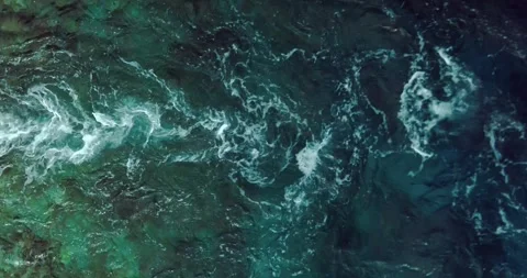 Organic Ocean Texture Reef Pattern Aerial Top Down Shot Stock Footage 335649578