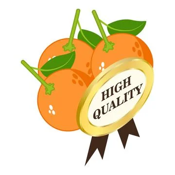 Organic orange icon isometric vector. Fresh ripe orange and high quality sign 库存插图