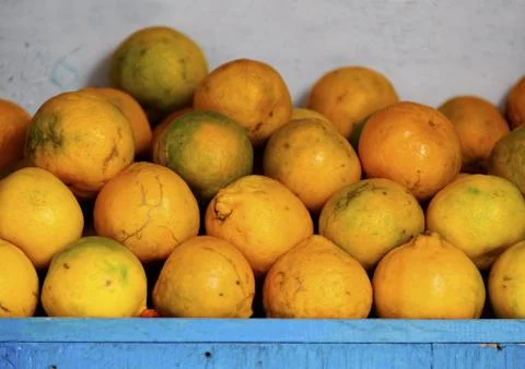 Organic oranges Stockfoto's
