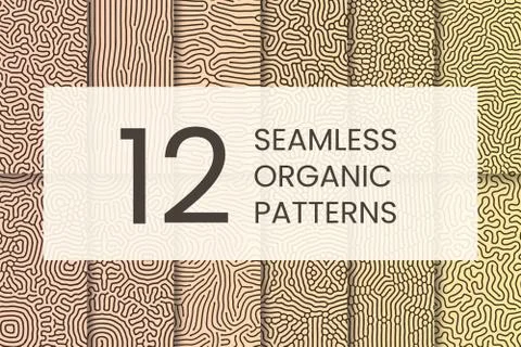 Organic pattern set. Abstract shapes like corals. Stock Illustration