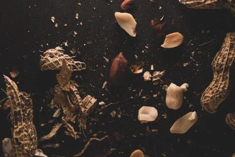 Organic Peanuts macro close up Stock Photos