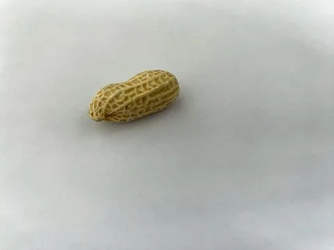 Organic peanuts in shell on white background. isolated white Photos