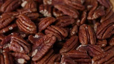 Organic pecan nuts background. Stock Footage 308872610