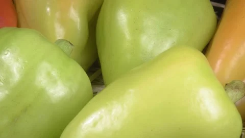 Organic pepper close-up. Fresh vegetables. Natural food. Видео 145155022