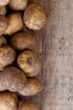 Organic potatoes Stock Photos