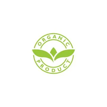 Organic product label. Vector logo icon template Illustrazione stock