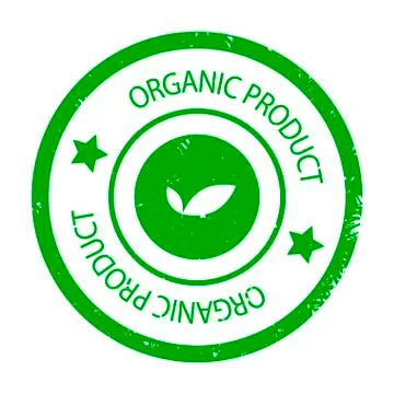 Organic product seal vector texture Stock Illustration