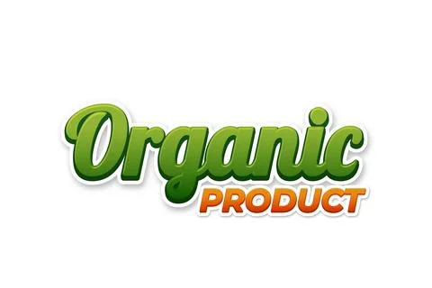 Organic product text effect Stock Illustration
