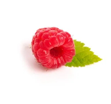 Organic raspberry close up studio shot Stock Photos