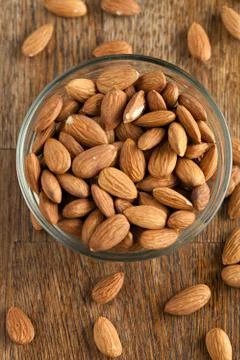 Organic Raw Almonds Stock Photos