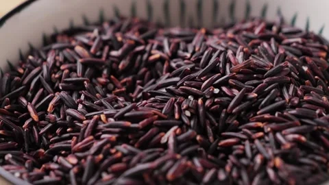 Organic raw red rice texture. Healthy nutrition concept. Stock Footage 318841166
