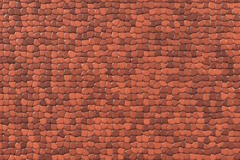 Organic reddish brown pebble texture background with irregular small stone Stock Illustration