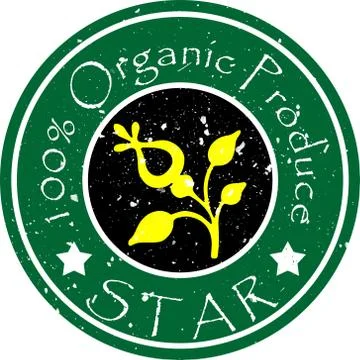 Organic Rubber Text Stamp Stock Illustration