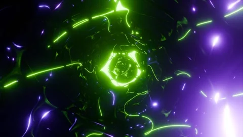 Organic Sci-Fi Animation Loop 4K - Futuristic Music Background Video Green P Stock Footage 293430043