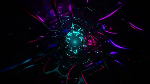 Organic Sci-Fi Neuron Network Tunnel 3D Loop Animation Stock Footage 277262297