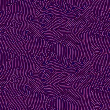 Organic seamless pattern with rounded lines. Diffusion reaction background Stockillustratie