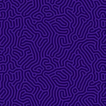 Organic seamless pattern with rounded lines. Diffusion reaction background Stock Illustration