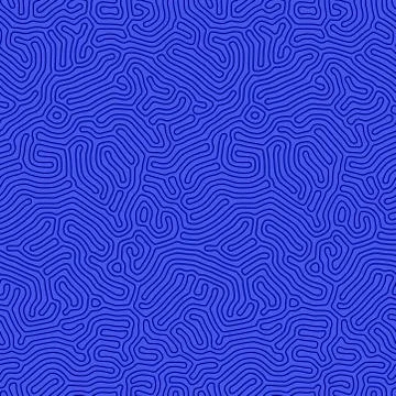 Organic seamless pattern with rounded lines. Diffusion reaction background 스톡 일러스트