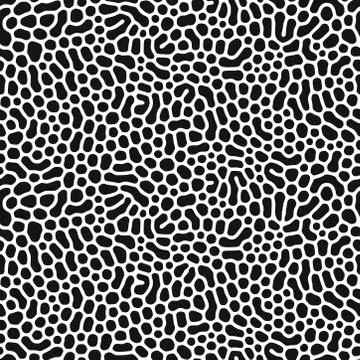 Organic seamless pattern with rounded shapes. Diffusion reaction background イラスト素材