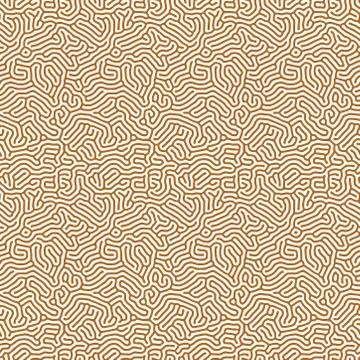 Organic seamless pattern with rounded shapes. Diffusion reaction background Illustrazione stock