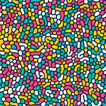 Organic seamless pattern with rounded shapes. Diffusion reaction background Stock Illustration