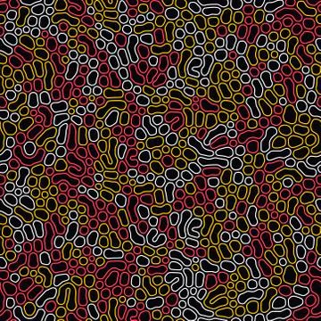 Organic seamless pattern with rounded shapes. Diffusion reaction background Stock Illustration