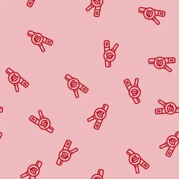 Organic search seo line vector seamless pattern Stock Illustration