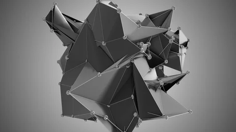 Organic shape algorithm big data super computer processing Video stock 114853184