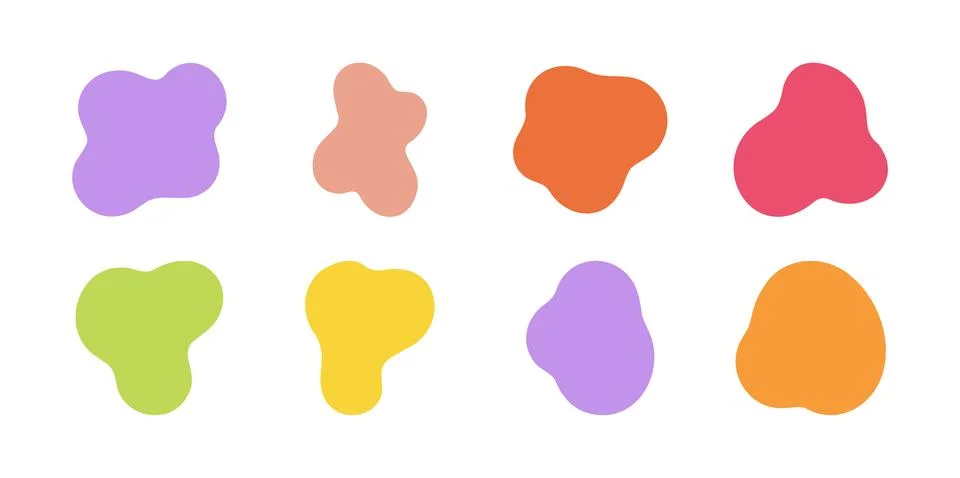 Organic shape blob vector liquid abstract icon. Simple organic shape element イラスト素材