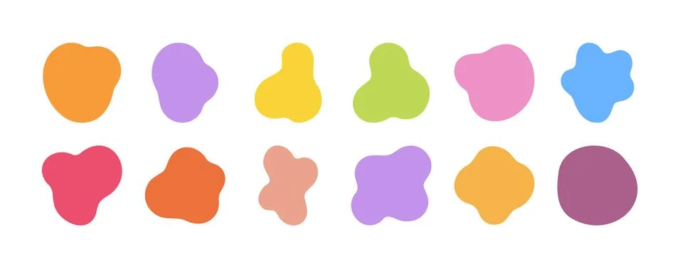 Organic shape blob vector liquid abstract icon. Simple organic shape element 스톡 일러스트