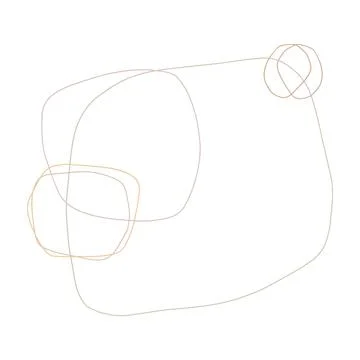 Organic Shape Linear Doodle Illustration 库存插图