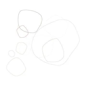 Organic Shape Linear Doodle Illustration Stock Illustration