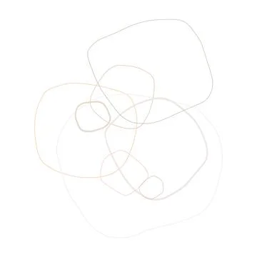 Organic Shape Linear Doodle Illustration Stock Illustration