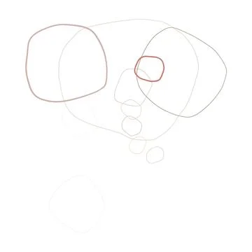 Organic Shape Linear Doodle Illustration Stock Illustration