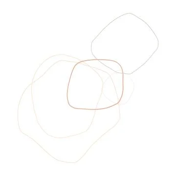 Organic Shape Linear Doodle Illustration Stock Illustration