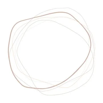 Organic Shape Linear Doodle Illustration Illustration