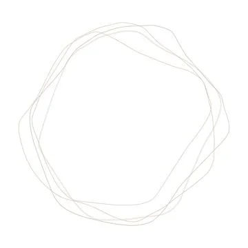 Organic Shape Linear Doodle Illustration イラスト素材