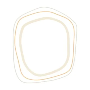 Organic Shape Linear Doodle Illustration 库存插图