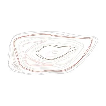 Organic Shape Linear Doodle Illustration 库存插图
