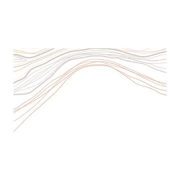 Organic Shape Linear Doodle Illustration 库存插图