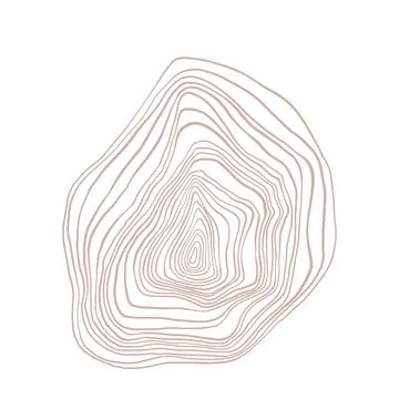 Organic Shape Linear Doodle Illustration Stock Illustration