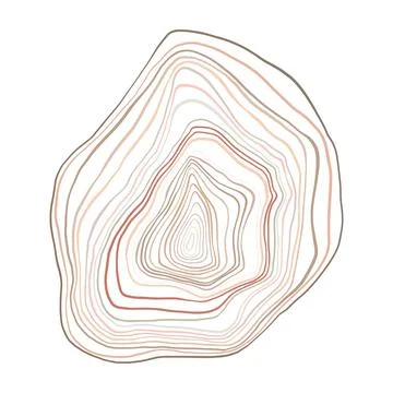 Organic Shape Linear Doodle Illustration Stock Illustration