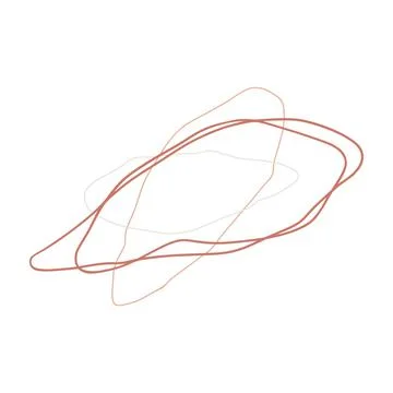 Organic Shape Linear Doodle Illustration Stock Illustration